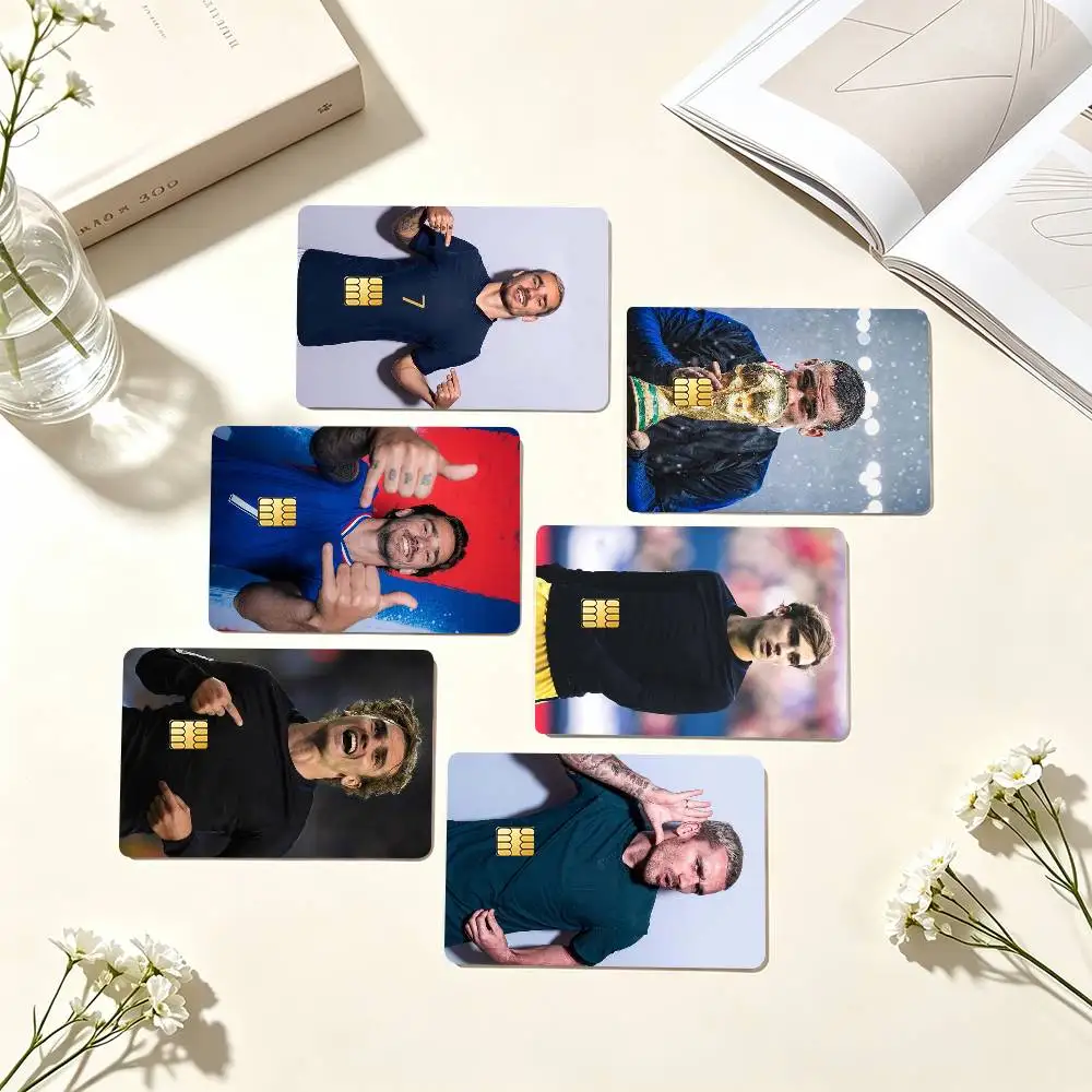 A-Antoine Griezmann Football Player Credit Card HD Stickers Game Card Decal Small Chip Waterproof Sticker Gift
