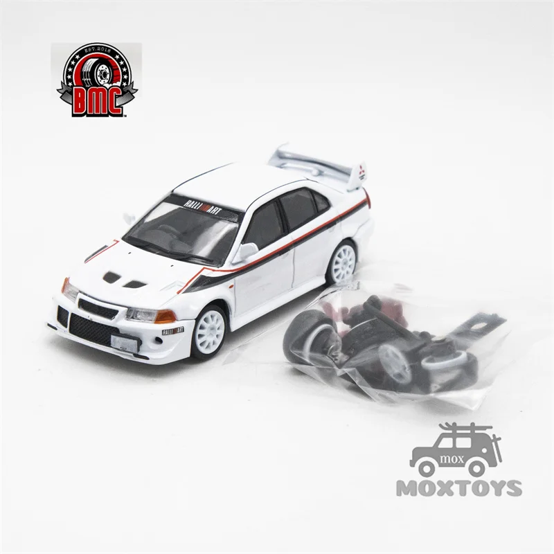 سيارة BM Creations BMC 1:64 Lancer EVO 6.5 -White Tommi Edition White limited1200 Diecast Model Car