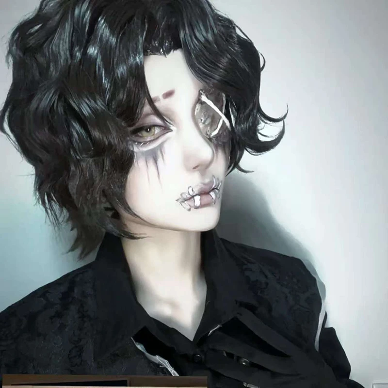 

Puppetter Mattrias Chernin Cosplay Wig Game Identity V Heat Resistant 35CM Brown Cosplay Costumes Anime Puppetter Synthetic Wigs