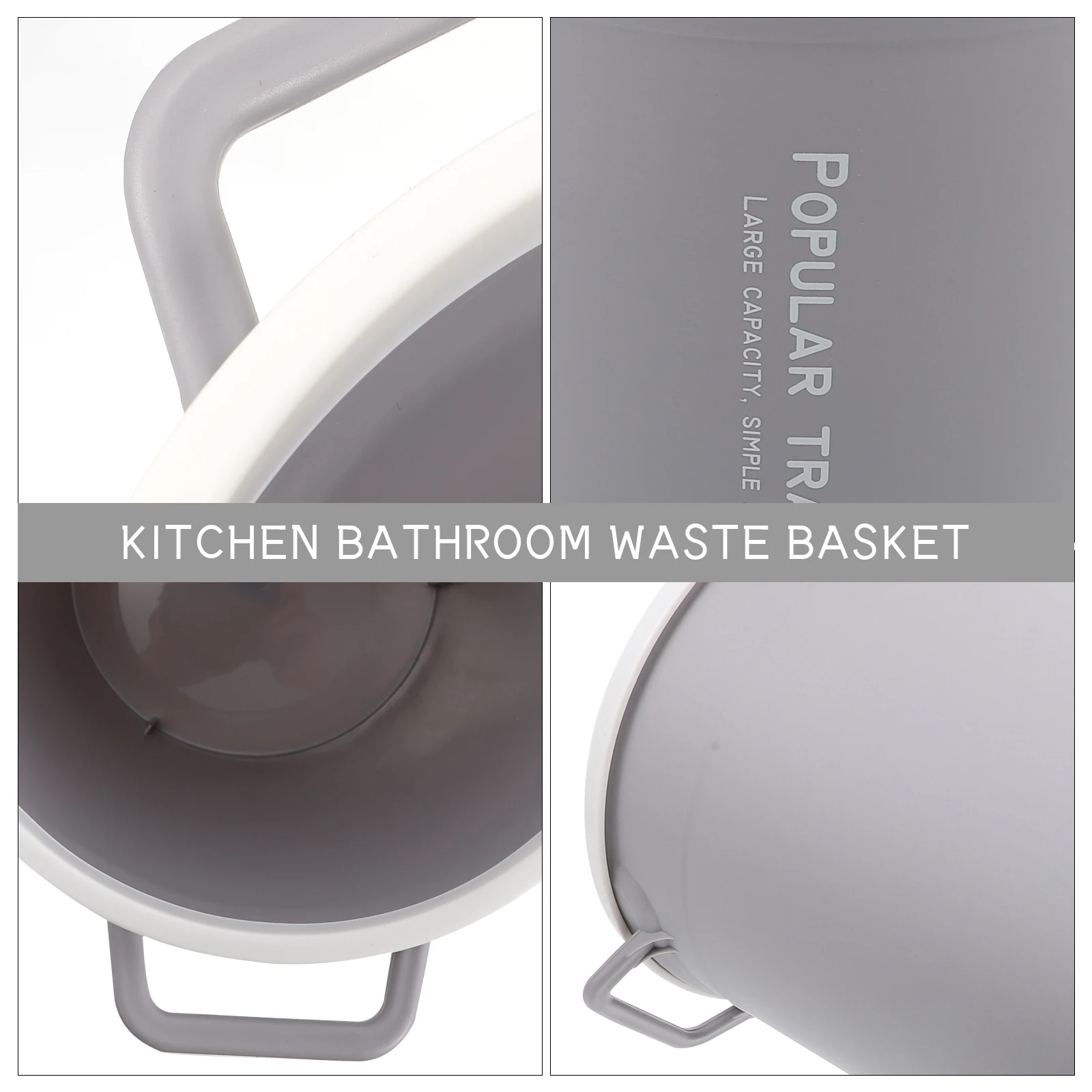 

1Pcs Waste Container Large Capacity Simple Round Trash Can for Bathroom Kitchen Household Storage Bin Waste Container