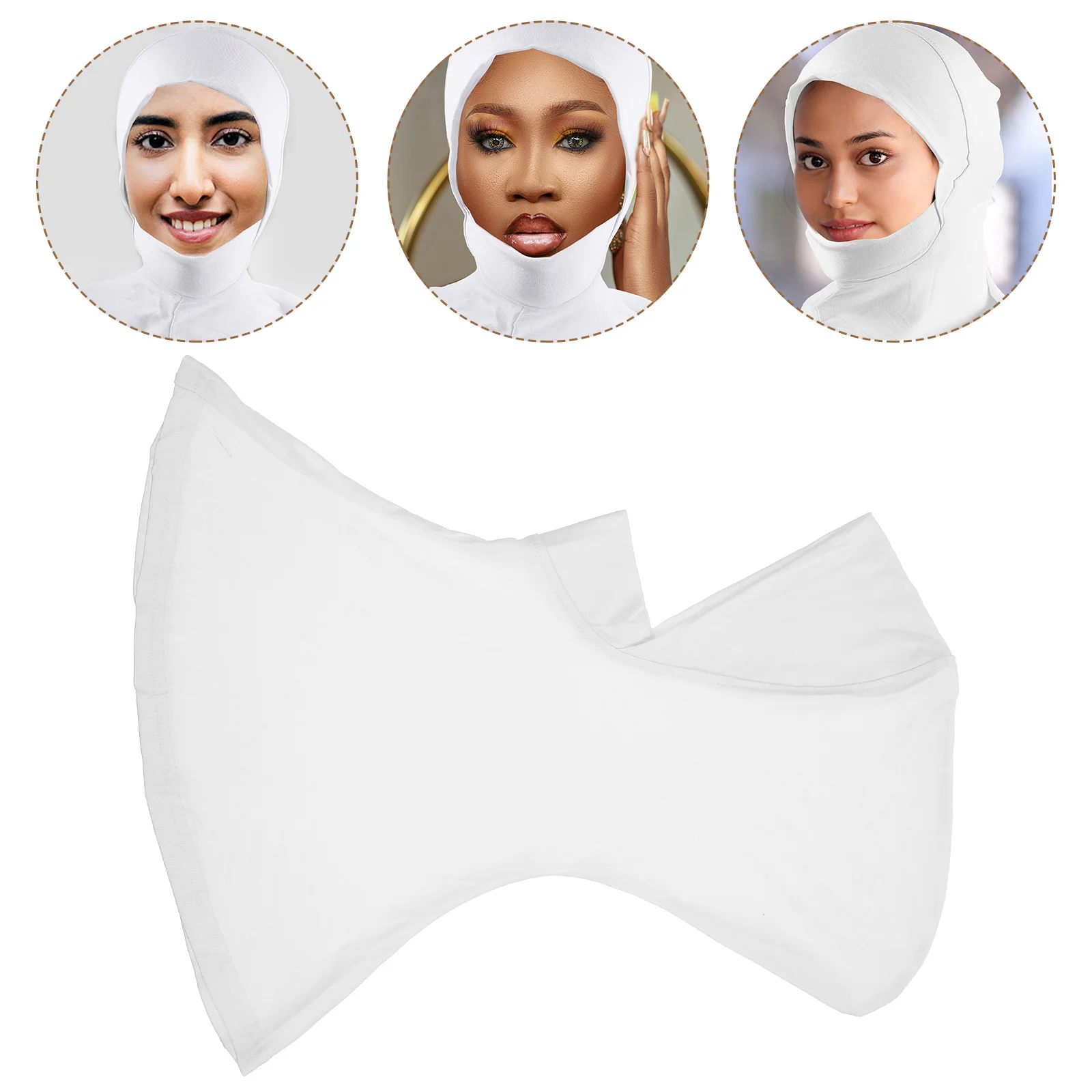 Lady Islamic Headwear Ramadan Hijab Base Hat Gift for Muslim Culture Lovers Inner Shawl