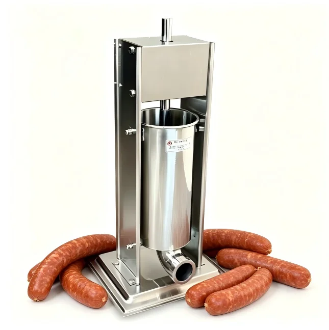 *forHigh-Speed Hygienic Stainless Steel Electric Vertical Sausage Syringe Filler Meat Stuffer 10L New for Commercial Use Hotels