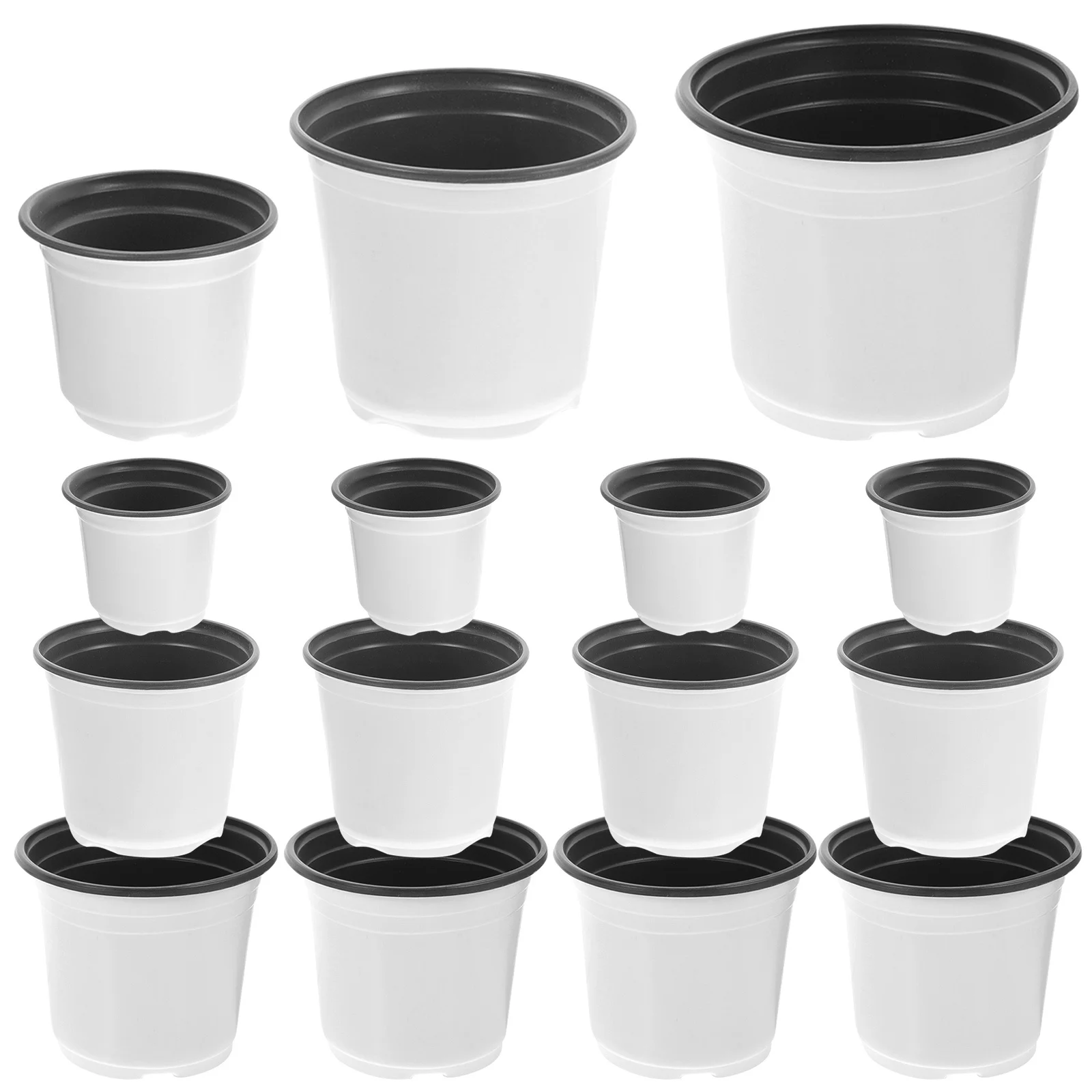 

30Pcs Plant Pots Plastic with Drainage Holes Lightweight Durable for Indoor Outdoor Garden Seedling Containers