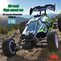 SCY 16201 RC Car 2.4G 390 Moter High Speed Racing with Tail 4WD Drift Remote Control Off-Road 4x4 Truck Toys for Adults and Kids