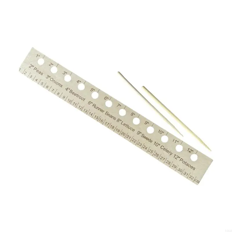 

Seedling Planting Template With Precise Spacing Holes And Dibber Tool For Efficient Garden Layout And Healthy Plant Growth Y5GB