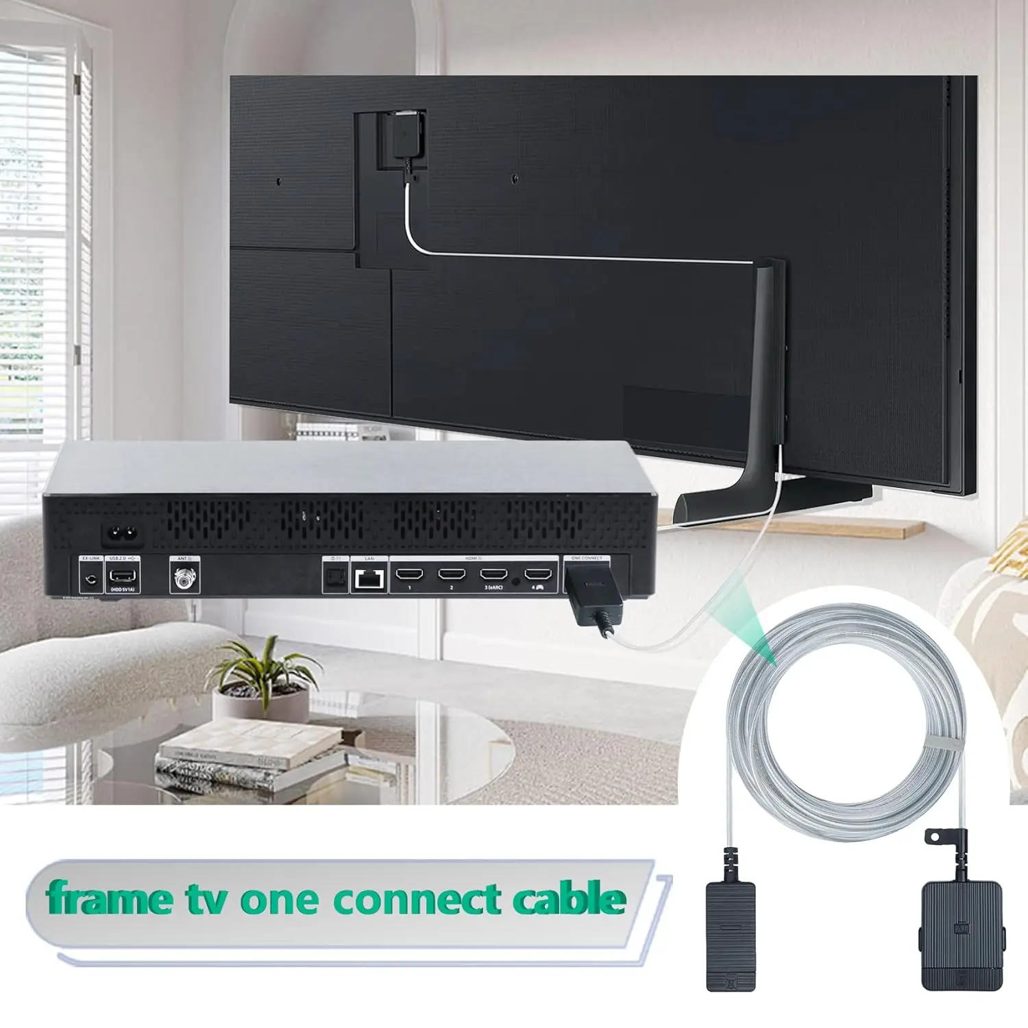 15 м BN39-03006A один соединительный кабель для Samsung QN43LS03FAF QN50LS03FAF QN55LS03FAF QN65LS03FAFXZA QN75LS03FAFXZA QN85LS03FAFXZA