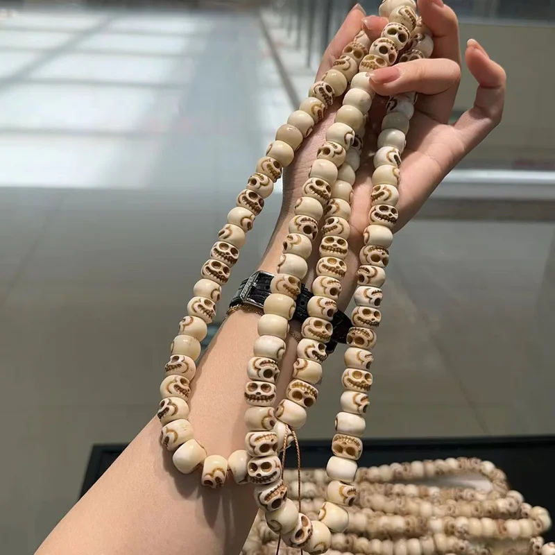 Tibetan-style cow bone amulet