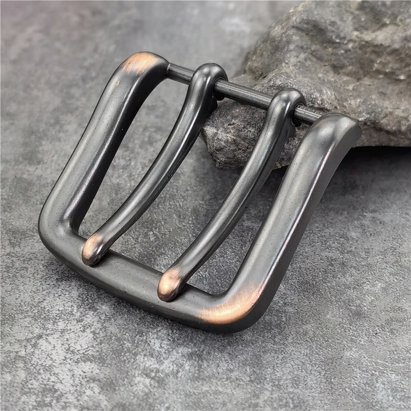 1PCS 40MM Double Pin เข็มขัดโลหะหัวเข็มขัดหนัง Belt Craft อะไหล่คาวบอยเข็มขัด Buckle เข็มขัดหัวเข็มขัดสำหรับชาย AK0049