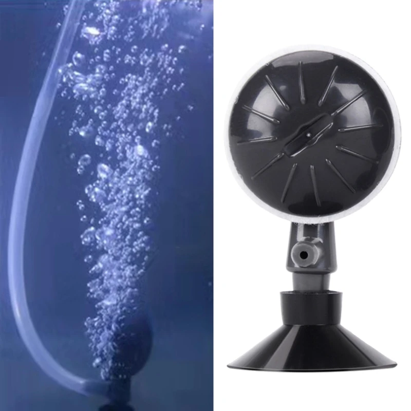 2 Pcs Aquarium Air Stone Pond Fish Tank Pump Aerator Aeration Hydroponic Oxygen Airstone Accessories with Suction Cup