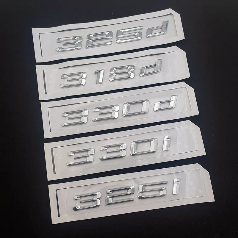 

3d Chrome Car Letters For BMW 316i 318i 320i 325i 330i 325d 330d 320d E30 E36 E46 E90 F30 Logo Emblem Badge Sticker Accessories