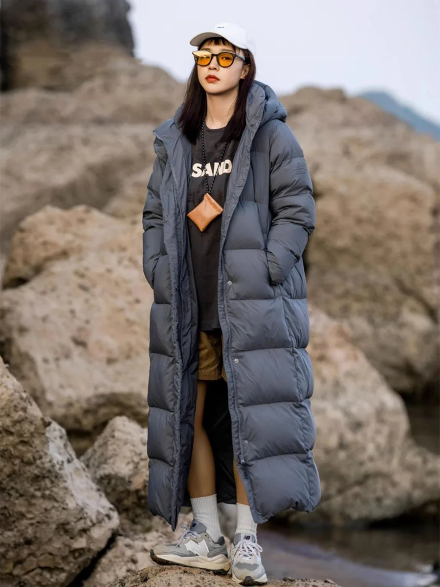 High Quality Goose Down Ultra Long Down Jacket For Women Girl Student Fashionable Thick