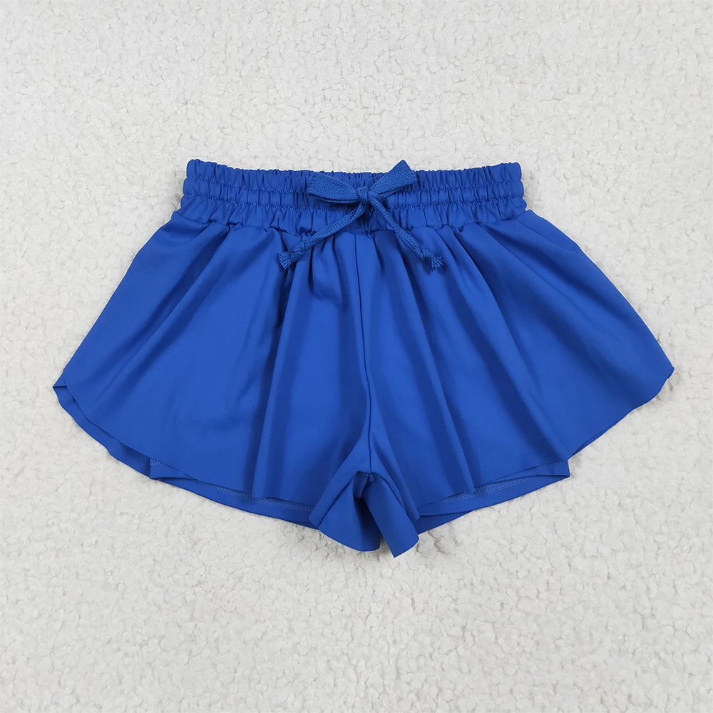 

Baby Girls Royal Blue Skort Yoga Shorts Kids Activewear Summer Bottoms Blue Girls Clothing
