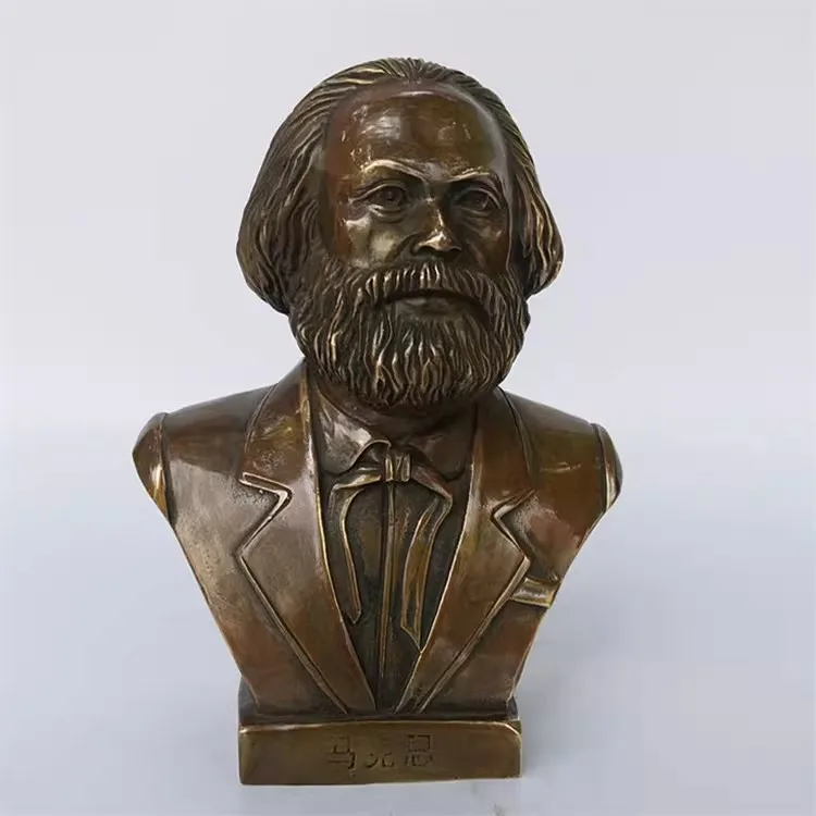 Copper Statue Great Communist Marx Bust Bronze Statue Ornament