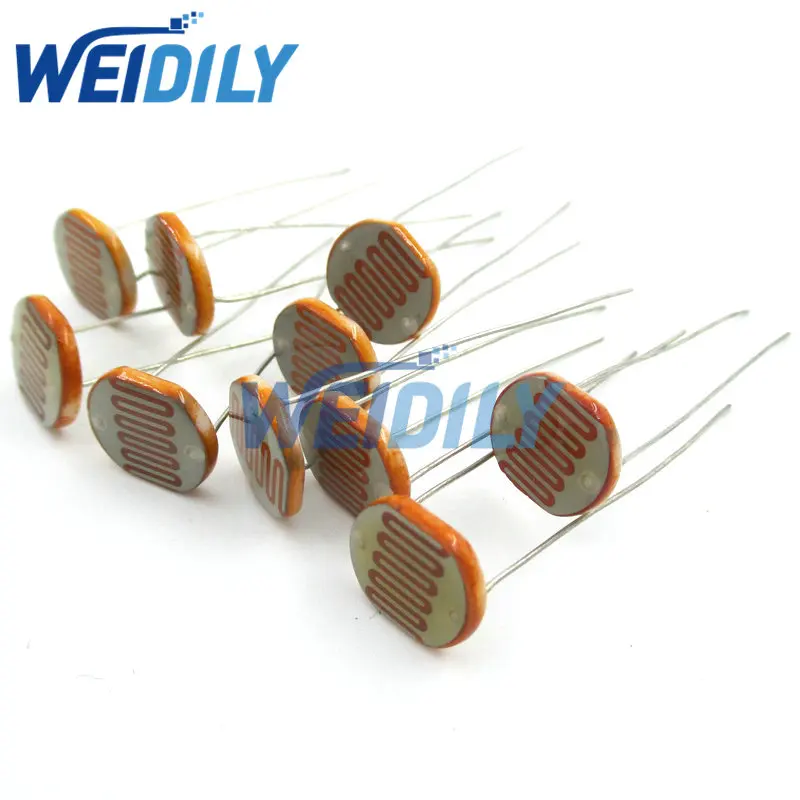 5PCS 12528 Light Sensitive Resistor 12mm Photoresistor Resistor GL12528 LDR Dependent Resistance