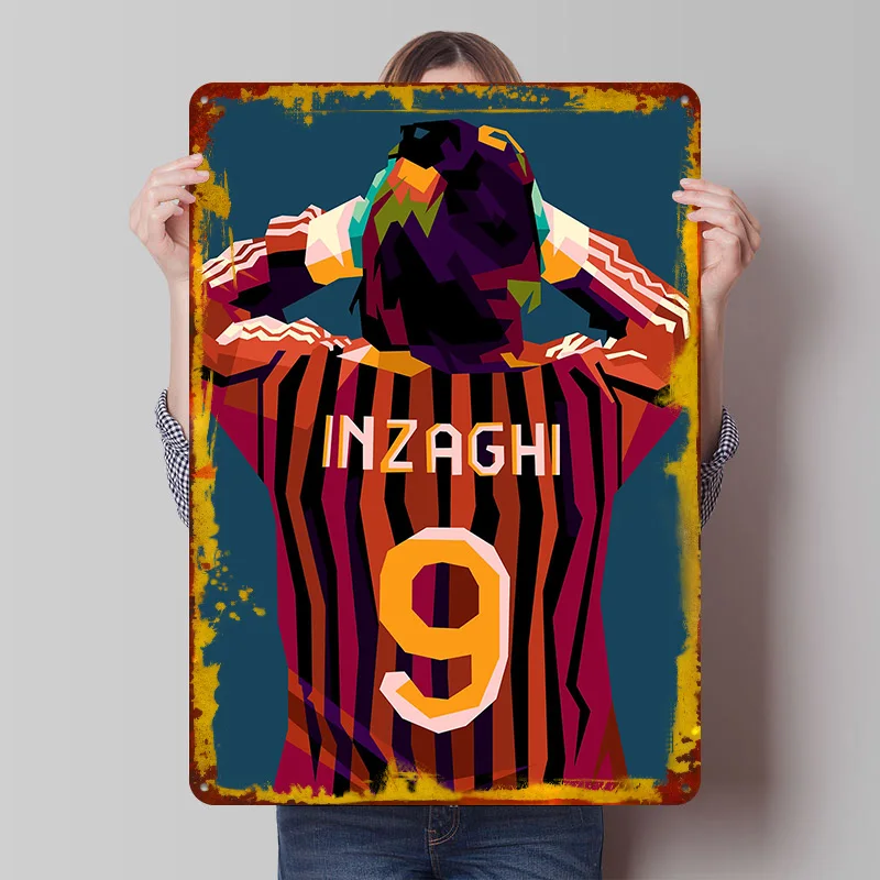 Póster Metálico de Filippo Inzaghi, Arte de Pared Personalizado, Letreros Retro Vintage de Hojalata para Decoración de la Cueva del Hombre, Artículos de Decoración para el Hogar, Decoración de Pared