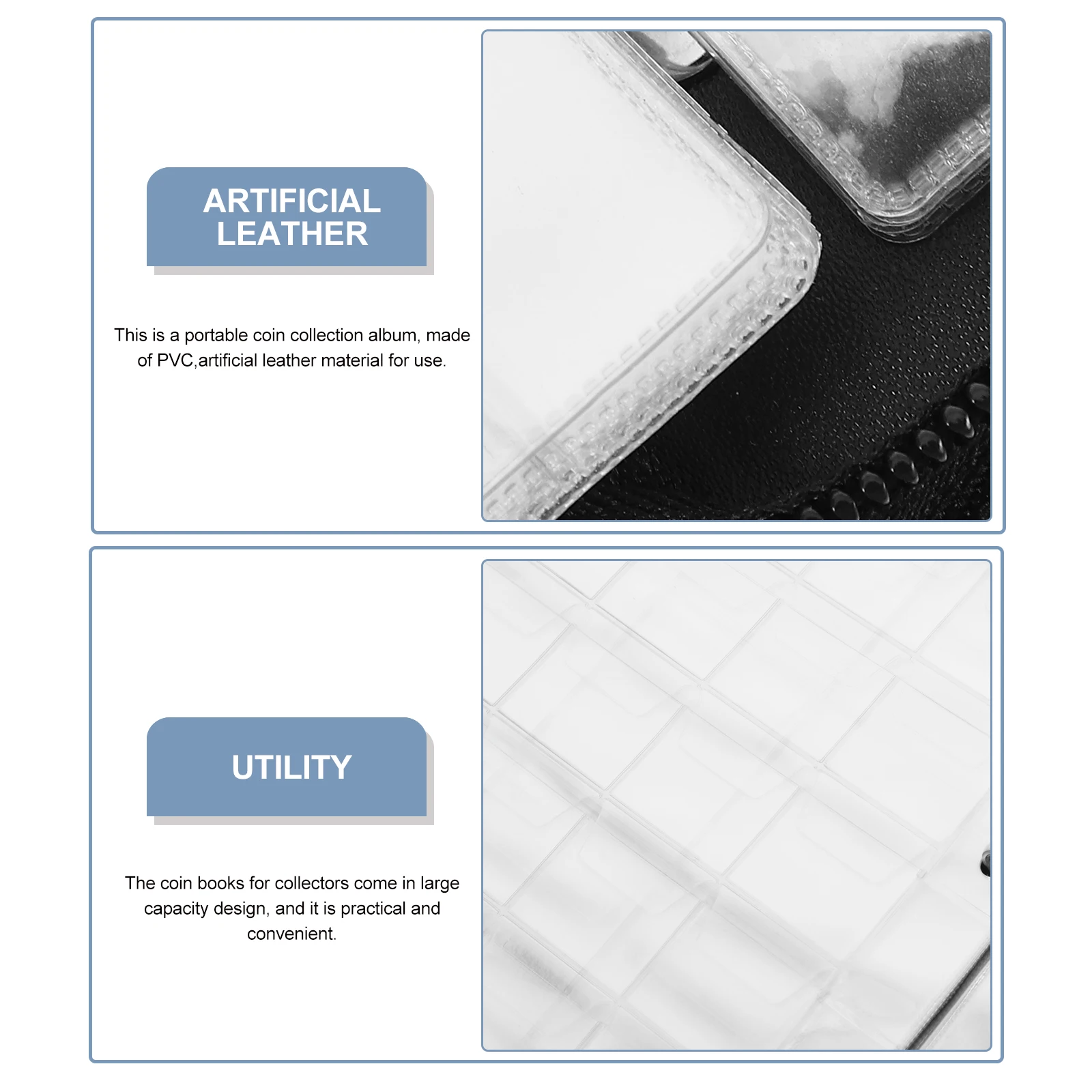 

Coin Collection Book Coins Storage Decorative Holder Organizer Protection Album