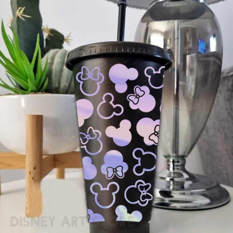 Lovely Mouse Vinyl Sticker For 710ml Reusable Straw Cup Decoration, DIY Waterproof Mickey and Minne Decals Coffee Cup Decor