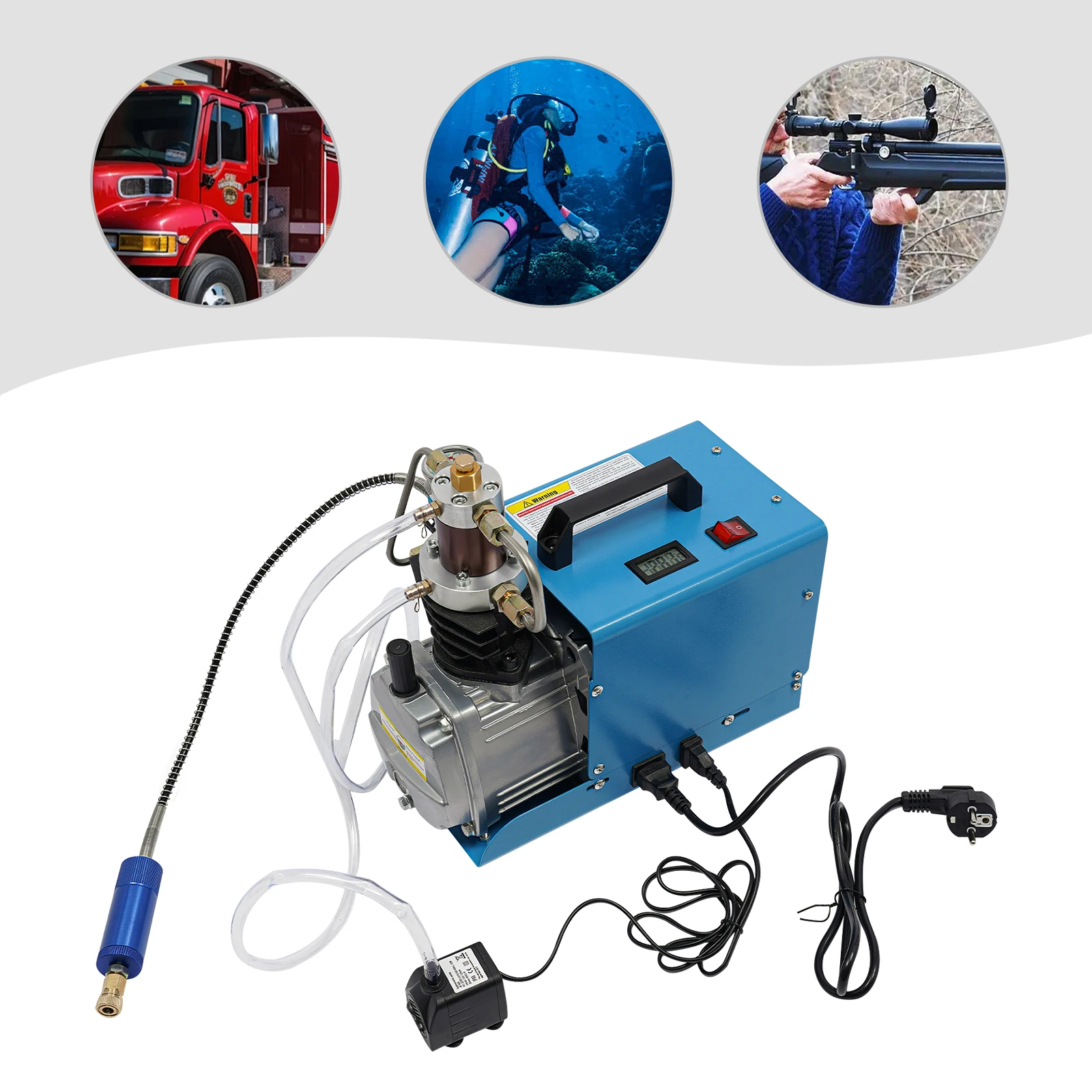 4500PSI 0‑30MPa/300Bar Electric High Pressure Air Compressor Pump Kit