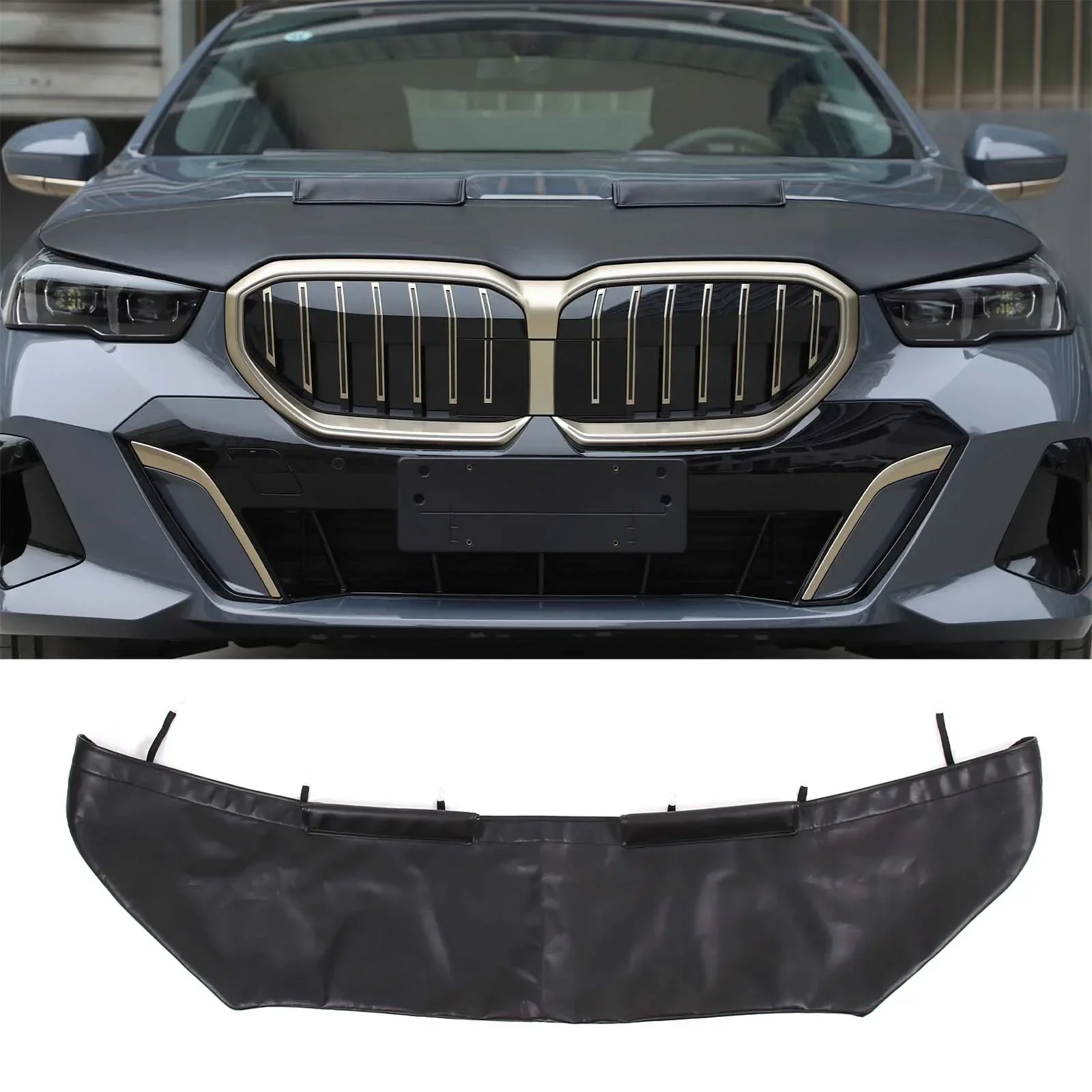 

For BMW 5 Series 2024 Car Hood Sand and Stone Deflector Protection Cover Leather Exterior Modification Protection Accessories