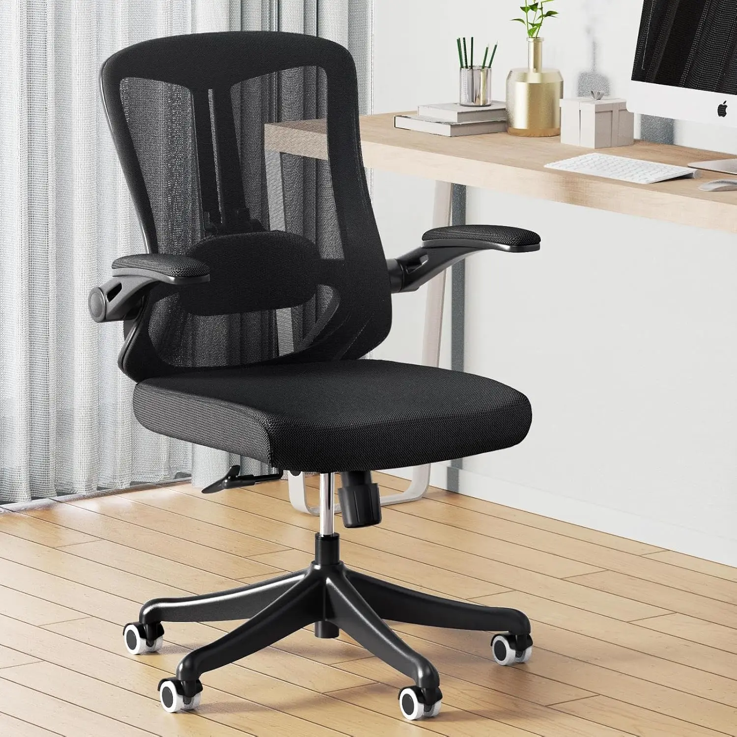 

Ergonomic Office Chair - Comfy Desk Chairs with Wheels and Arms, 400LB Heavy Duty Mesh Computer Chair, Study and College Dorm