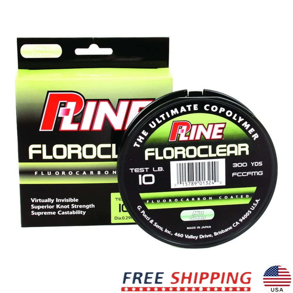 Леска с фторуглеродным покрытием, 10 фунтов, 300 ярдов, невидимая, невидимая, профессиональная, уменьшенная память, повышенная кастабиль, идеальный окунь