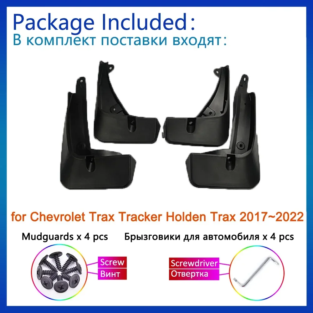 

4x брызговики для Chevrolet Trax Tracker Holden Trax 2017 ~ 2022 аксессуары 2018-2020 2021 автомобильные брызговики брызговики Fender