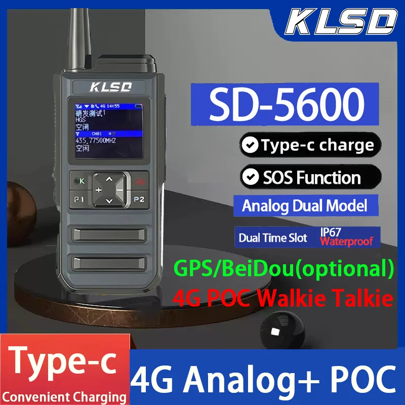 4G LTE POC Radio Walkie Talkie Waterproof Intercom UHF Dual Mode Global Two-Way Communication Intercom