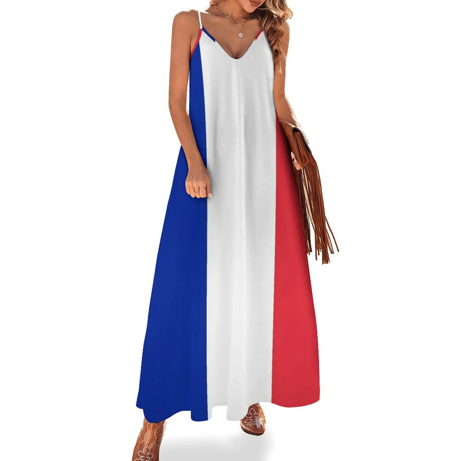 

French Flag of France Sleeveless Dress chic and elegant woman dress Clothing Women's summer dresses Women's dress