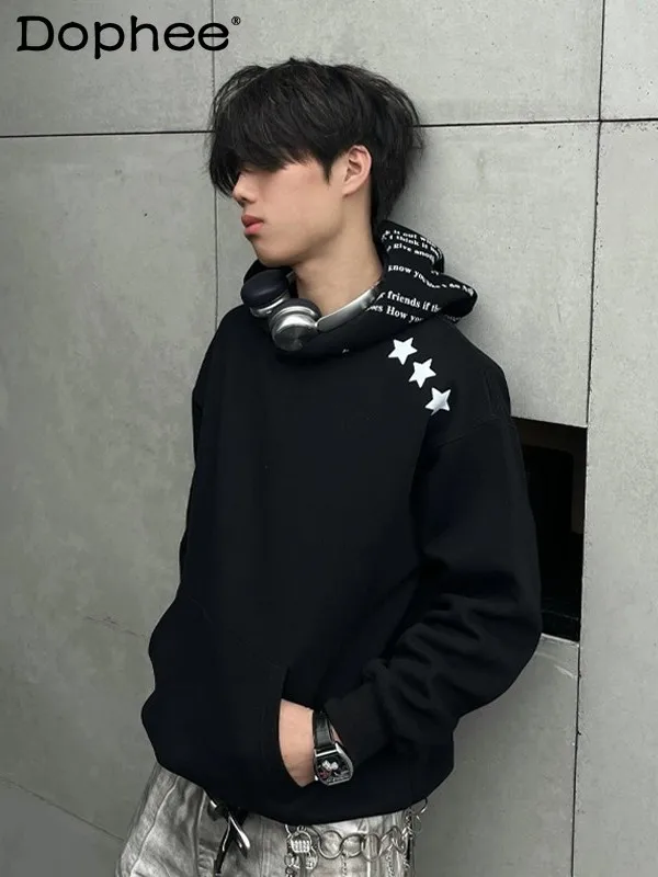 

American High Street Retro Fashion Trend Hooded Short Sweatshirt Loose Casual Versatile Hoodie for Women