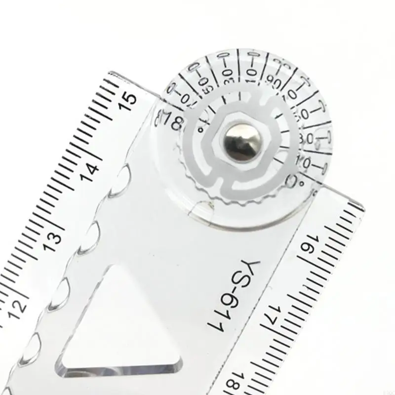 Acrylic Transparent Sliding Paper Cutter Foldable Ruler Precisions Cutting Edgeds For Office School Artwork D5QC