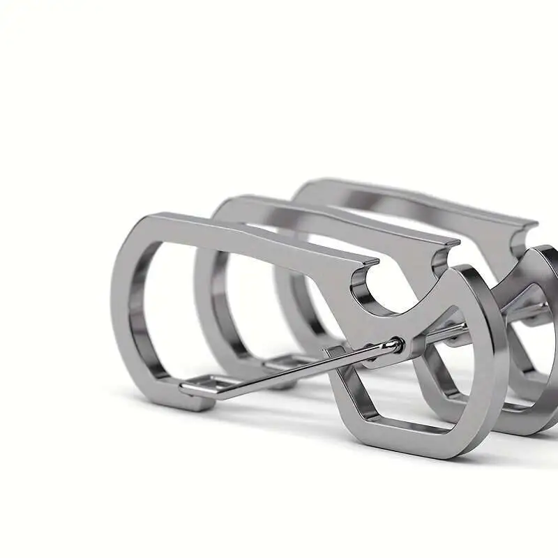 Portachiavi durevole a 3 fibbie Anello per appendere rapidamente apribottiglie Accessorio per ingranaggi Organizzatore di chiavi Design compatto Pratico clip da cintura per attrezzi
