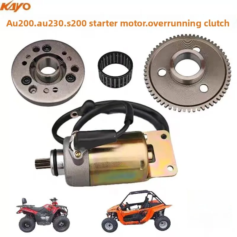 Original Starter Motor, Overrunning Clutch for LONCIN ATV200 KAYO AU200 AU230 CVT175