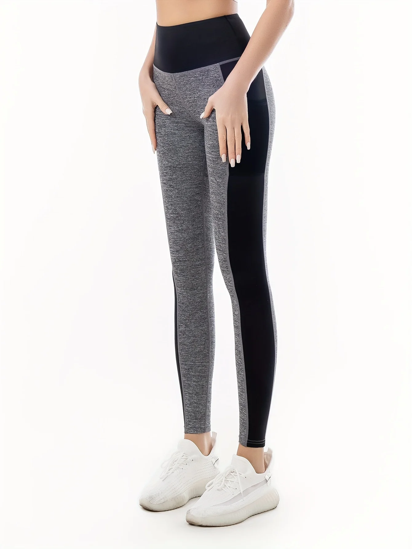 กางเกงโยคะเอวสูงสะโพกไร้รอยต่อเอวยางยืดออกกำลังกายรัดรูปฟิตเนสเอวสูงกางเกงวิ่งแห้งเร็วไร้รอยต่อ