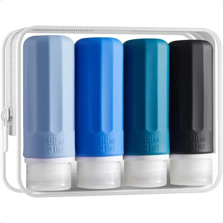 

Travel Bottles for Toiletries TSA Approved 3oz Travel Size Containers BPA Free Leak Proof Squeezable Silicone Tubes for Shampoo