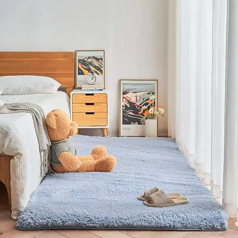 

Bedside Wool Carpet Imitated Cashmere Fall-proof Floor Mat Thicken Rental Housing Transformation Winter Cold-proof Warm Bedroom