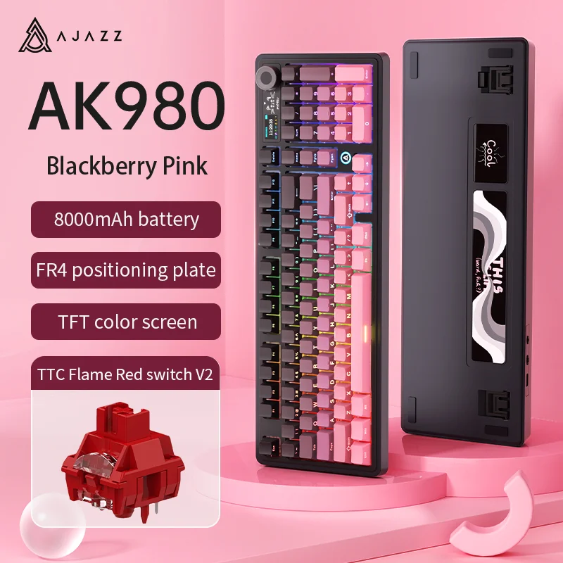 Ajazz AK980 V2 RGB Backlit Mechanical Gaming Keyboard 98 Keys