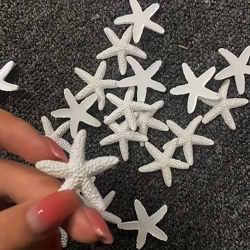 20 قطعة من زينة نجم البحر من الراتنج متعددة الاستخدامات - مثالية لحفلات الزفاف وعيد الميلاد والهالوين وعيد الفصح - تصميم حرفي بدون ريش