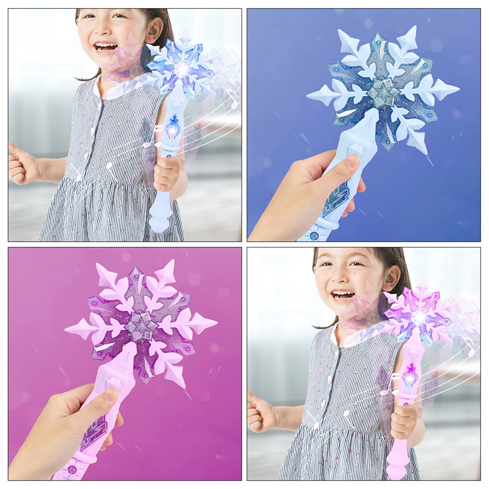 2 uds copo de nieve barras de luz brillantes princesa reina juguete de rol regalos de cumpleaños fiesta escenario decorativo