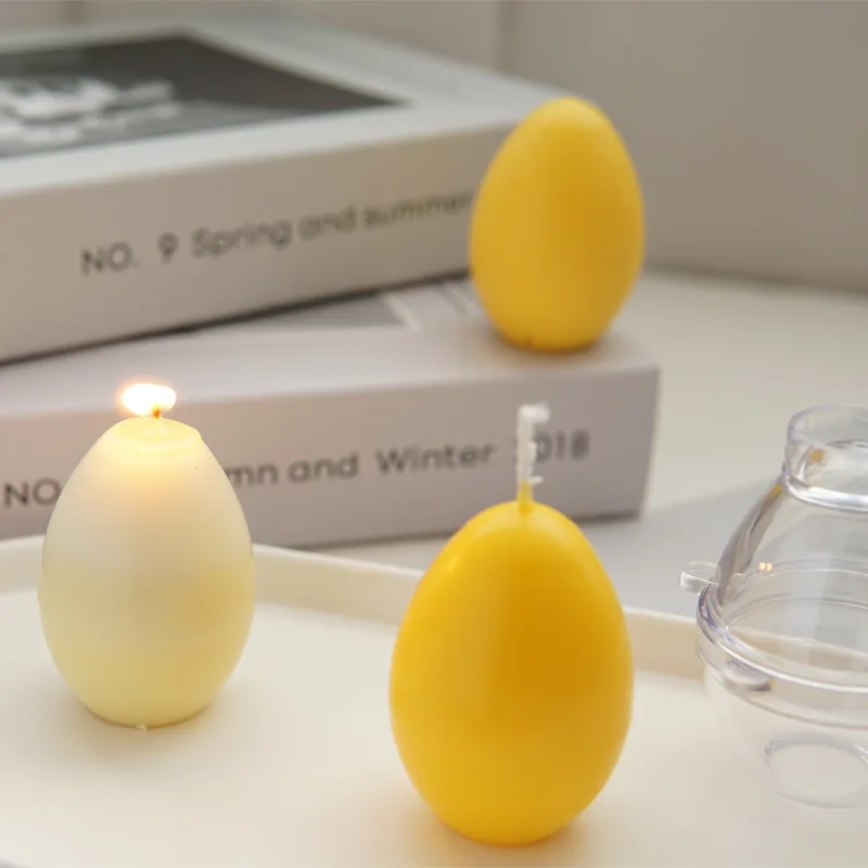 New 3D Simulation Egg Duck Egg Goose Egg Shape Candle Moulds Aromatherapy Mould Plastic Molds for Candle Making DIY Candle Mould