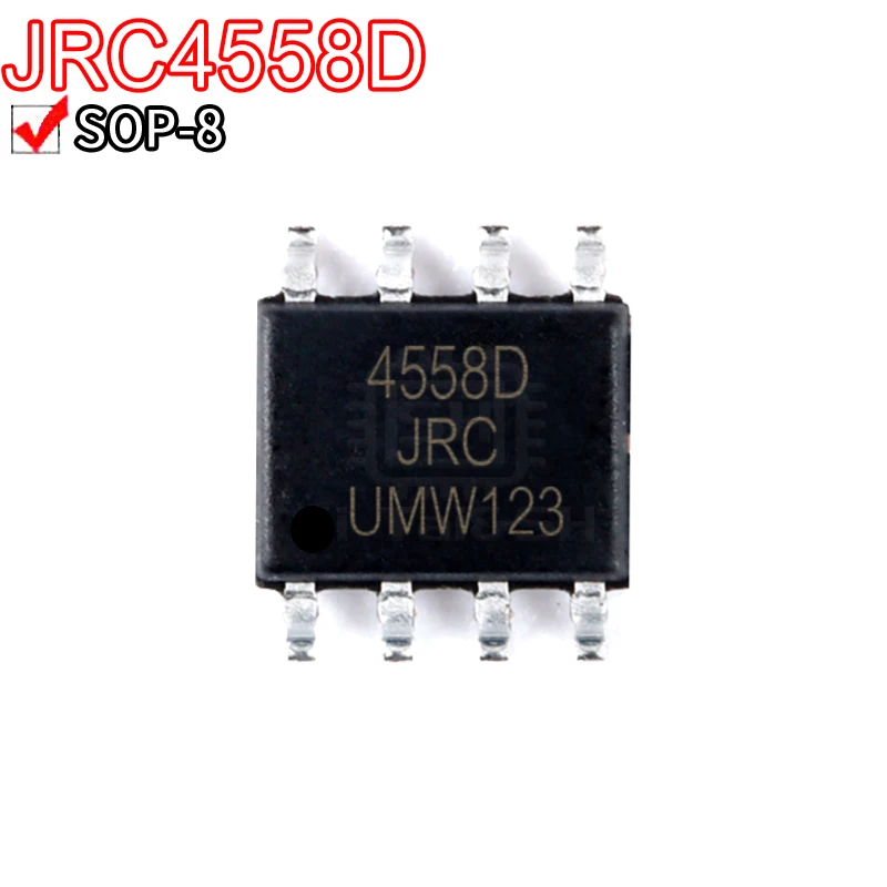 10PCS NJM4580D JRC4580 NJM4558D JRC4558D RC4558DR dual operational amplifier chip SOP-8 Large volume