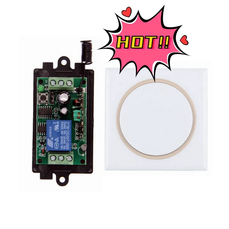 

RF Remote Control Switch DC9V 12V 24V 86-Type Panel Remote Control, Used For Car Taillights And Advertising Light Board Switches