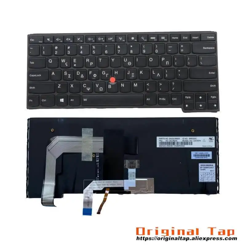 Клавиатура GR с греческой подсветкой для Lenovo Thinkpad P40 Yoga 460 S3 14 00UR213 00UR250 00HW776 00HW813