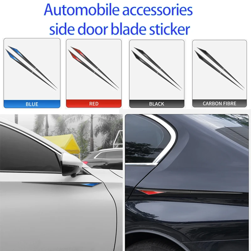 

2pcs 3D Car Stickers Accesorios Para Auto Voiture Car Accessory Side Doors Blade Car Stickers Accessories Interiors