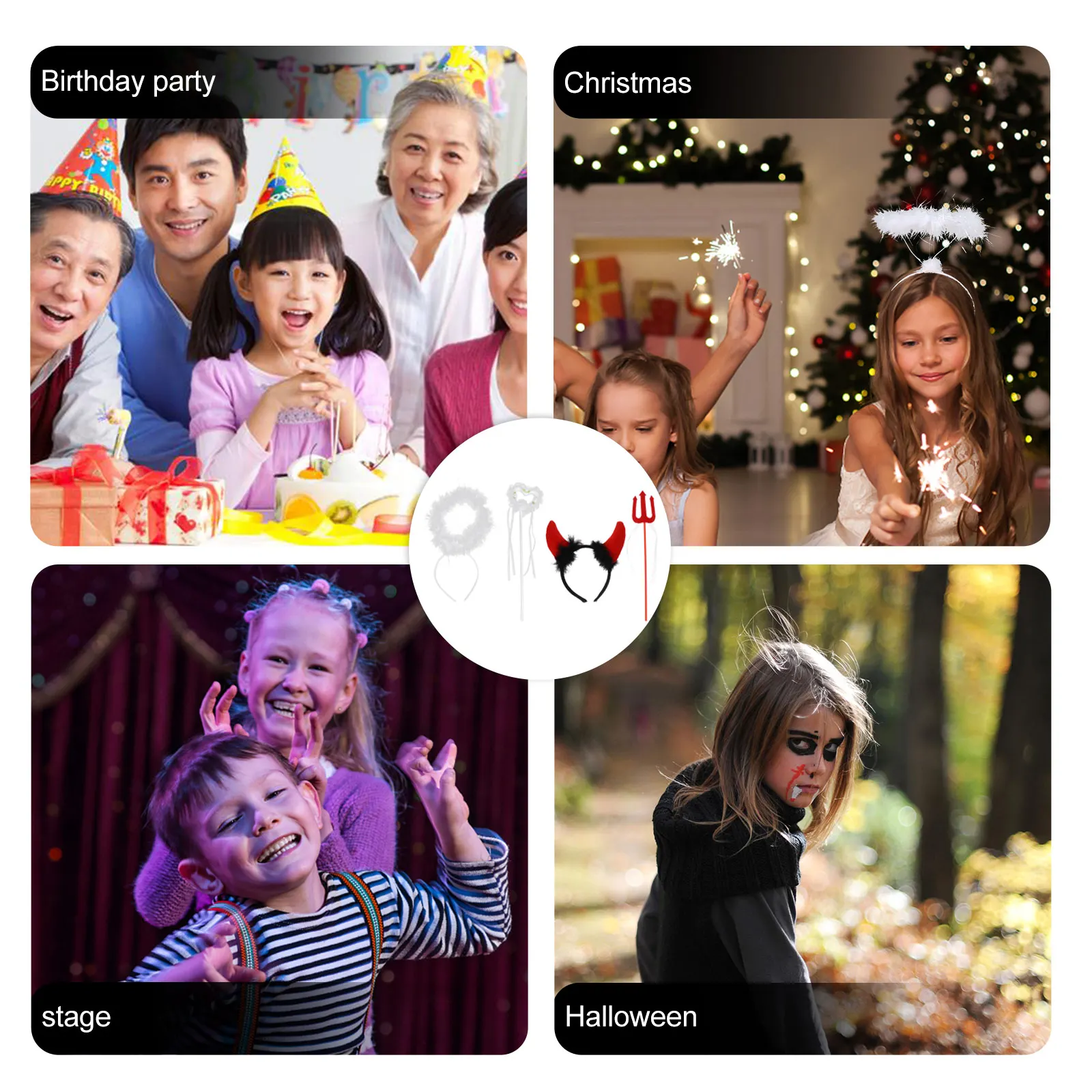 

Головной убор с ангелом, набор палочек, аксессуары для костюмов для вечеринки, детский реквизит для выступлений, обруч для волос, украшение для косплея