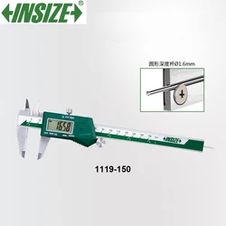 Insize Digital Caliper with round depth bar,0-150mm 0-6