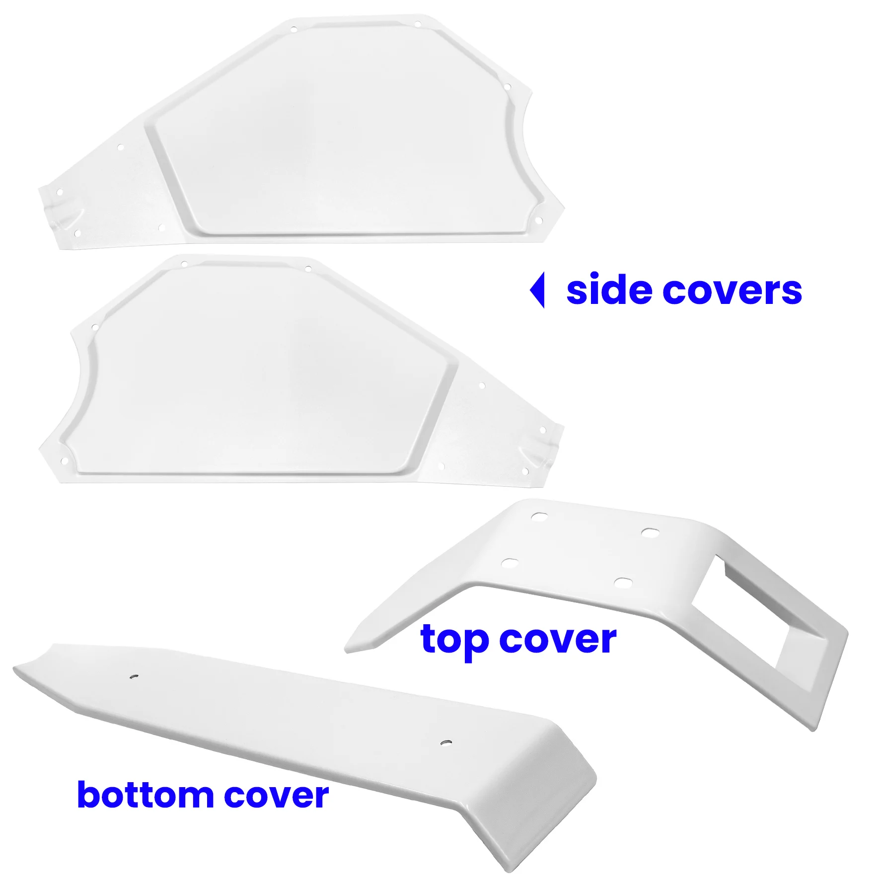 Enduroebike plastic covers set /Matt plastic / black and white