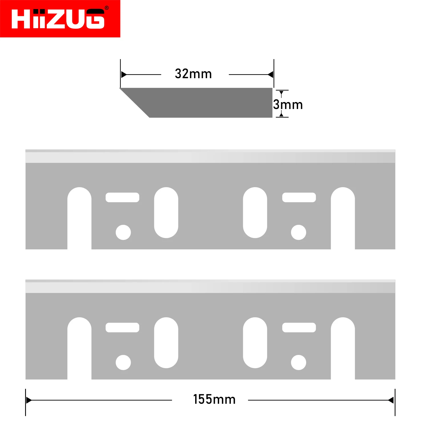 Imagem -04 - Makita 1805n Lâminas de Plaina Faca Hss para Makita Plaina Portátil Elétrica Plaina Manual e Outras Ferramentas Elétricas para Trabalhar Madeira 155x32x3 mm