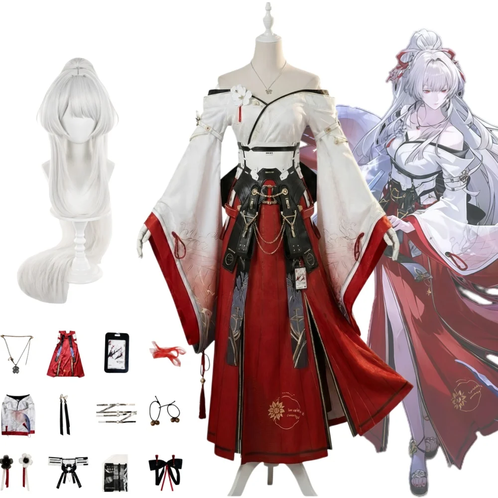 Game Wuthering Waves Hiyuki Cosplay Costume Full Set WuWa Hiyuki Costume Wig Outfits Halloween Party