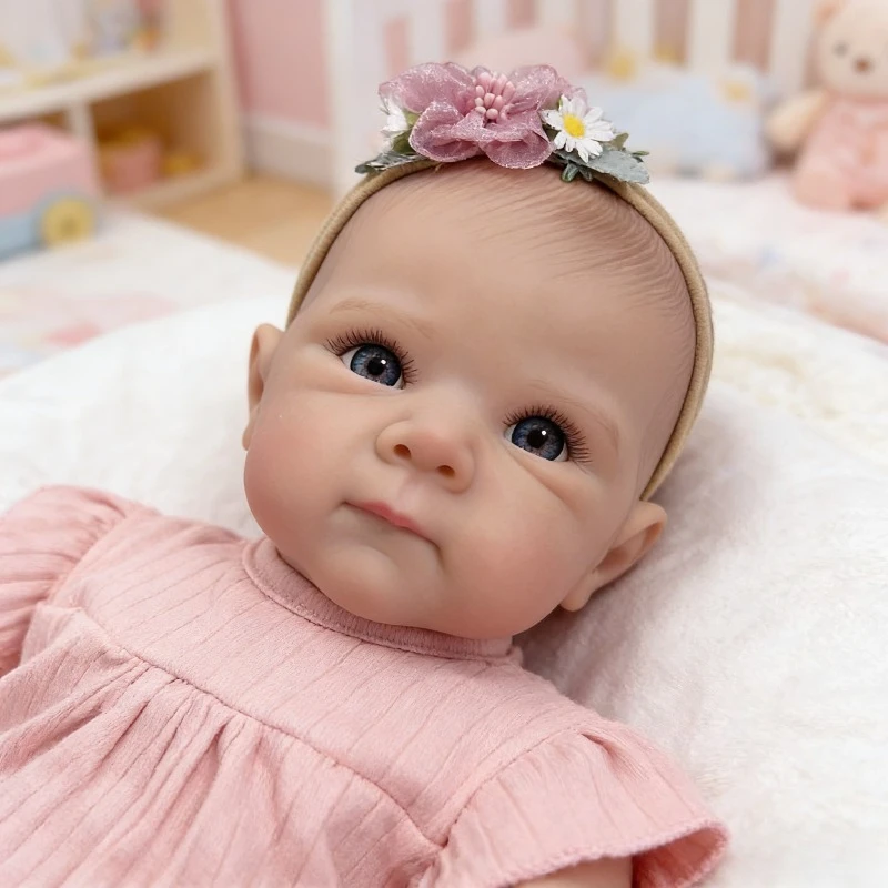 45cm Cotton Body or Full Vinyl Girl Body  Reborn Bettie  with Painted Hair Same As Photo