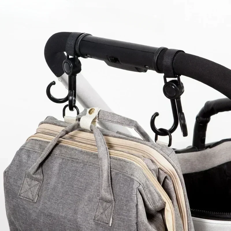 360° Rotating Stroller Hook - Easy Attach/Detach Bag Hanger, Baby Accessory Organizer for Diaper Bags